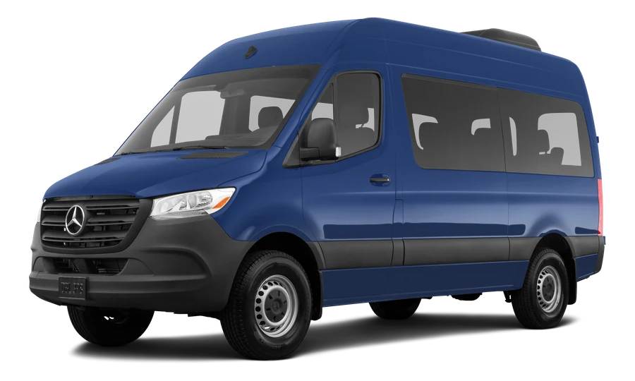 Passenger van used for San Diego airport shuttle service